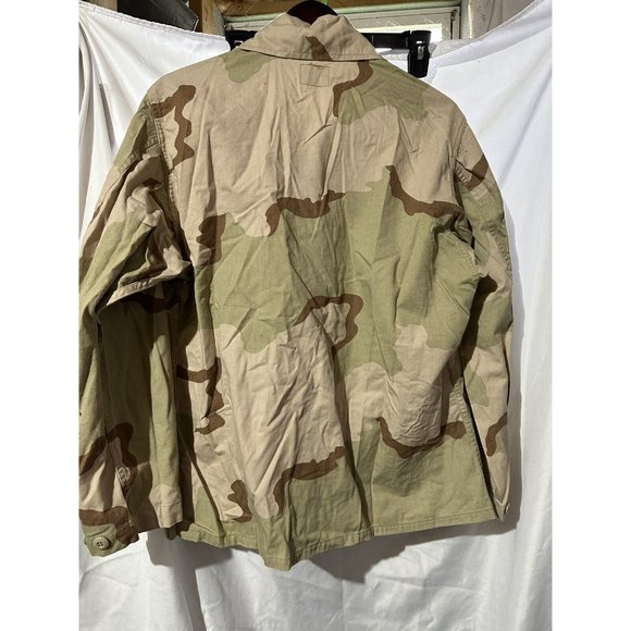 VTG U.S. Navy Combat Desert Camouflage BDU Coat Jacket Size Med Short NAMED 1991 - Picture 4 of 6